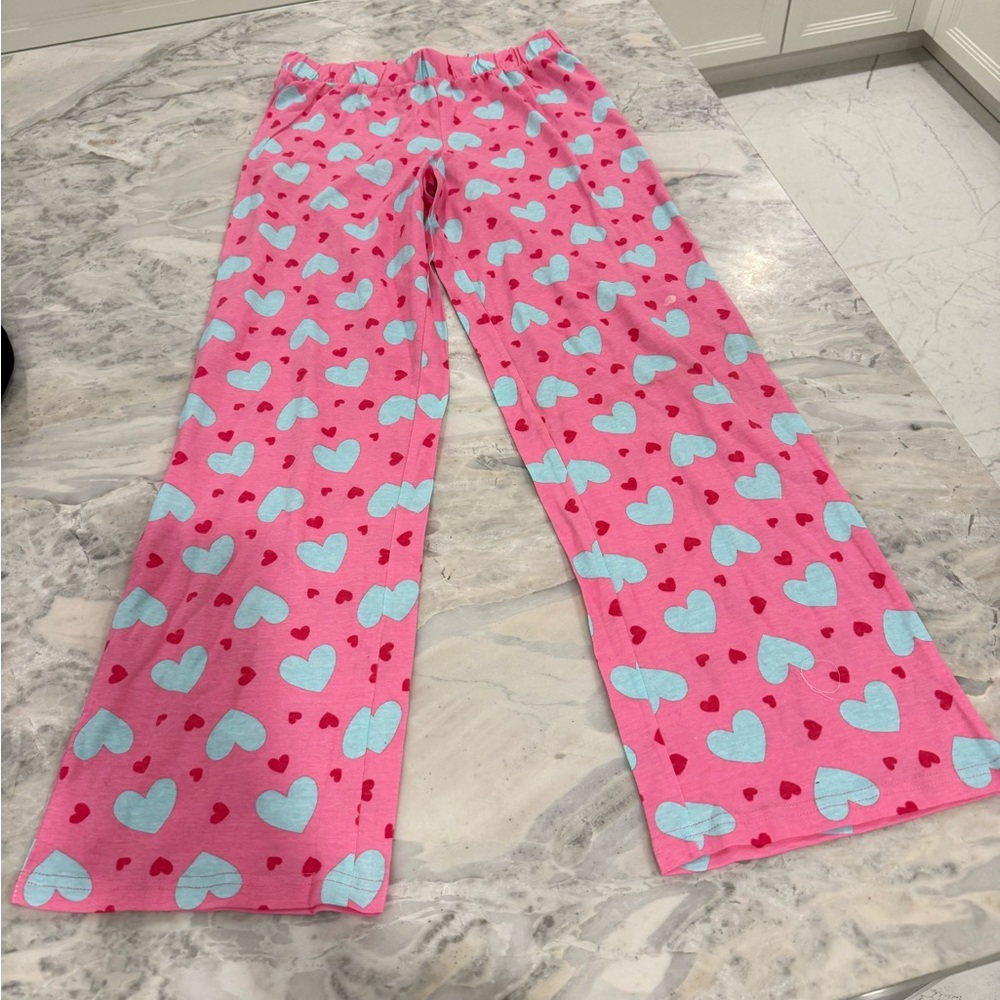 Pink Heart cotton Pajama Pants